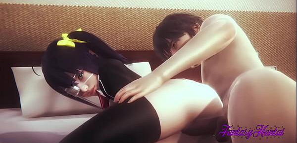 trendsChuunibyou Deme Koi 3D Hentai - Rikka sucks and is fucked and cumed in her pussy and mouth - Anime Manga Japanese Porn